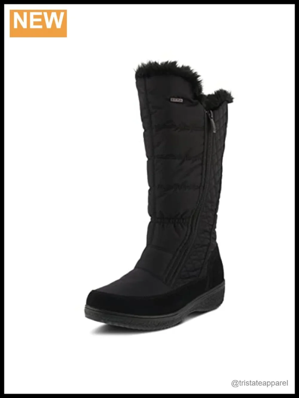 Spring Step Waterproof Mid Calf Snow Boots Faux Fur Lined Zip